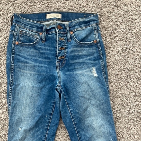 Madewell 10" High-Rise Skinny denim Jeans in Hayes Wash size 25 - Picture 3 of 9